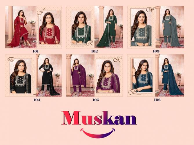 Beauty Queen Muskan 3 Festive Wear Ready Made Suit Collection